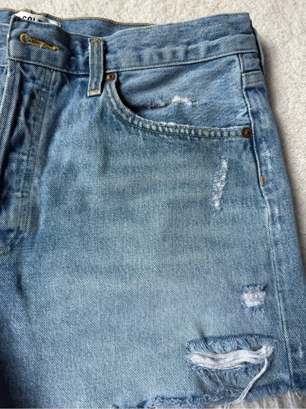 AGOLDE Parker Long Denim Short